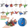 Golray 48Pcs Dinosaur Party Favors Dino Tote Non-woven Bags Dinosaur Keychain Slap Bracelets Glow In Dark Tattoos for Boy Kids Dinosaur Themed Birthday Party Supplies Treat Gift Goodie Bag Fillers