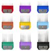 GRABOTE Upgraded 9 Pcs Professional Colorful Hair Clipper Combs Guards Cutting Guides Fits for Most Wahl Replacement Guards Set, 1/8 Inch to 1 1/4 Inch(3-32mm)