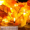 [8 Lighting Modes & Timer] Thanksgiving Decorations for Home Maple Leaf Garland with Lights 40LED Battery Operated Waterproof String Lights, Fall Decor Indoor Halloween Friendsgiving Autumn