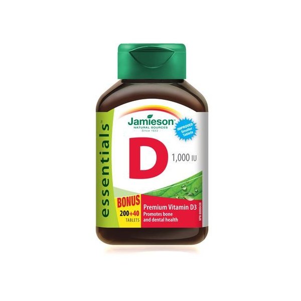 Jamieson Vitamin D 1,000 IU, 240 tabs Bonus