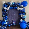 Chrome Blue Balloons, 50 PCS 10 Inch Double-Layered Metallic Royal Blue Balloons, Shiny Thick Chrome Metallic Dark Blue Latex Helium Balloons for Boys Men Birthday Graduation Party Decoration Supplies