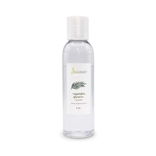 Soapeauty VEGETABLE GLYCERIN USP Grade Non-GMO Natural | Cosmetic Products, Skin, Hair Care, Soap Making, Household Uses 4 oz