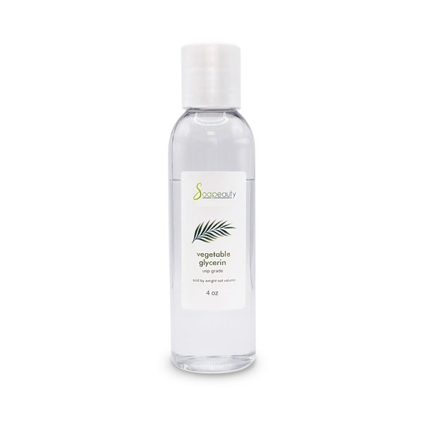 Soapeauty VEGETABLE GLYCERIN USP Grade Non-GMO Natural | Cosmetic Products, Skin, Hair Care, Soap Making, Household Uses 4 oz