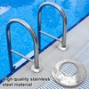 4-Pack Pool Ladder Escutcheons - Stainless Steel Escutcheon Plates for 1.9" Inground Pool Handrail Covers and Spa Ladder Tube Pool Ladder Ring Orifices