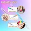 5Pcs Silicone Nail Brushes for Nail Art - Double Head Design, Nail Design Tools in 5 Colors