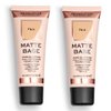 Pack of 2 Revolution Beauty Matte Base Pore Blurring Full Coverage Foundation, F8.5