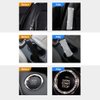 Valleycomfy Leather Seat Belt Shoulder Pads with Bling Rhinestones Car Bling Seat Belt Covers for Women, Crystal Handbrake Cover, Bling Ring Set Bling Car Accessories 4 Pack Set Universal