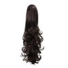 Liasun 20" 190g Curly Claw Clip Ponytail Hair Extension, Synthetic Hairpiece Long Curled Wavy Pony Tail Extension for Women Girls (Dark Brown)