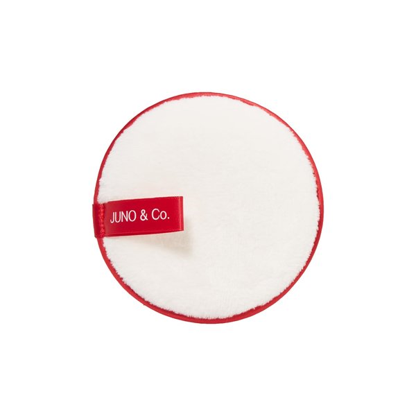 JUNO & Co. Reusable Makeup Remover Pad, Washable Face Cleansing Pad Red