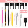 15Pcs Nail Magnet Set, Magnet Nail Magnets for Nails Art, Strong Magnetism Gel Nail Polish Magnet Double Ended Nail Tool Accessories Magnet for Nail Polish Lovers DIY Manicure
