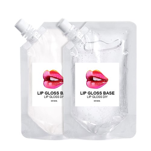 Lip Gloss Base HEITIGN 50ml Moisturizing Lip Gloss Base Lip Makeup Primer Basic Lipstick Lip Gloss Material DIY Handmade Lip Gloss (Assorted Color)