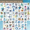 CHARLENT Summer Shark Tattoos for Kids - 14 Sheets Shark Pool Party Temporary Tattoos for Boys Birthday Party Favors Goodie Bag Fillers