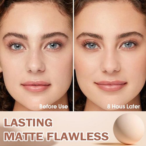 evpct Kaely Oil Control Pressed Face Powder, Get Smooth Flawless Fine Lines and Lightweight Finishing Foundation, Control Shine Long Lasting Waterproof Face Setting Powder Cosmetic, 02 Natural Beige