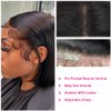 Shesbeauty Bob Wig Human Hair 10 Inch 13x4 Hd Lace Front Wigs 180% Density Short Bob Wig with HD Transparent Lace Frontal Pre Plucked With Baby Hair Free Part Natural Color