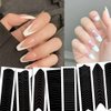 MOLILON 1185pcs French Tip Nail Guides Nail Stickers French Nail Tips Guides Self-Adhesive Moon V-Shaped French Manicure Strip for Edge Auxiliary Stickers DIY Stencil Tools 30 Sheets