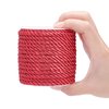 PH PandaHall 19.6 Yard Red Silk Rope 3-Ply Christmas Cording 5mm Twisted Cord Rope Twisted Cord Trim Braided Twisted Rope for Christmas Valentine Party Gift Bag Curtain Costume Decor DIY Crafts