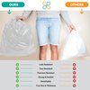 7-10 Gallon Garbage Bags, High Density: Clear, 6 Micron, 24X24, 100 Bags.