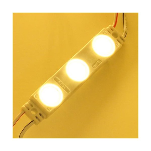 LEDwholesalers UL 16.4-Feet String of 25 Water-Resistant LED Modules, Each with 3xSMD2835, 12-Volt, Warm White, 20143WW