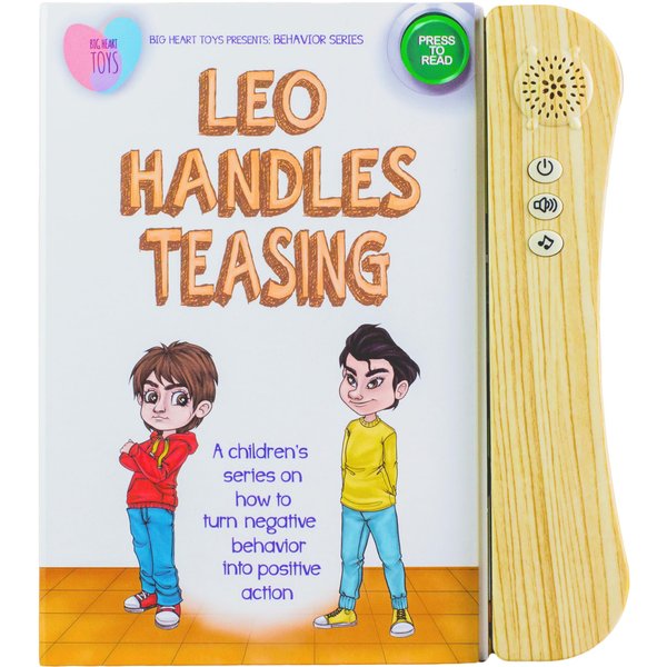 Leo Handles Teasing - Interactive Sound Books for Kids (Behavior Series), Hardcover Childrens Books on Social Skills & Emotional Regulation by Big Heart Toys