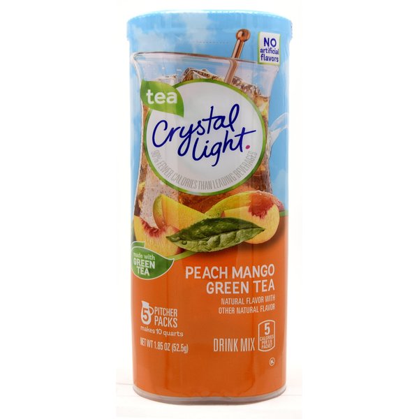 Crystal Light Peach Mango Green Tea Drink Mix, 10-Quart Canister (Pack of 3)