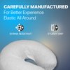 John G. Louis Massage Seamless Face Rest Cradle Cover- Professional Flannel Face Pillow Covers– Machine Washable, 100% Cotton- Crescent Cover, Fits Massage Table & Chair Cushions- (3 Pack, White)