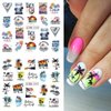 MAIOUSU STORE Nail Art Stickers, 12 Sheets Summer Palm Tree Water Transfer Nail Decals Nail Stickers with Assorted Patterns Coconut Tree Tropical Style Ocean Beach Design DIY Nail Art Decoration 25