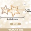 SmallCat 8pcs Star Hair Clips, Gold Rhinestone Star Hair Barrettes, Elegant Star Hair Accessories, Metal Crystal Double Star Hair Pins for Women for Daily Use, Festival, Parties