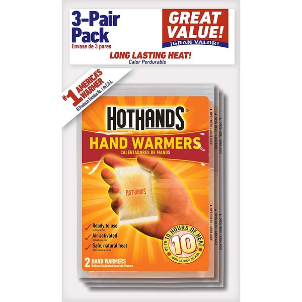 HotHands Air Activated Hand Warmers, Up to 10 Hours of Heat, 3 Pairs each (Value Pack of 40)