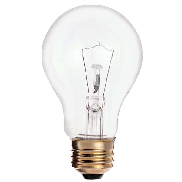 Satco S3940 25 Watt 170 Lumens A19 Incandescent Soft White 2700K Clear Light Bulb, 2-Pack