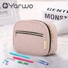 YARWO Crochet Hook Case, Travel Organizer Bag for Crochet Hooks, Aluminum Crochet Hooks, and Crochet Supplies, Dusty Rose (Bag Only)