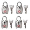 Master Lock 4689Q TSA Approved Luggage Lock, 4 Pack, Colors May Vary