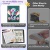 100 Envelopes Money Saving Challenge Binder, A5 Budget Binder with 25 pcs Cash Envelopes, 3 pcs Reusable Laminated Trackers Saving, Money Organizer，Cute Elephant