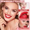 JunKuJK 2 Colors Lip Tint Stain Set,Lip Stain Long Lasting Waterproof Mini Liquid Lipstick for Lip & Cheek & Eye,Moisturizing Non-sticky Lip Tint Gloss Makeup