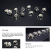 TUUXI 84pcs Rhinestone Crystal Twisters Set 0.5 Inch Spiral Hair Pins Swirl Hair turns Coils Silver Clear Flower Hair Clips Hair Accessories for Wedding Bridal Prom Party