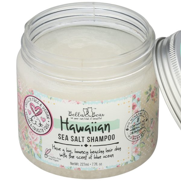 Bella & Bear Hawaiian Sea Salt Volumizing Shampoo, Exfoliating, Cruelty Free, Ocean Scent, 6.7oz