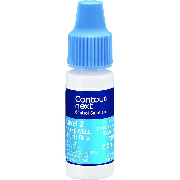 Contour Next Control Solution for Glucose Test Meter, Level 2, 2.5mL Bottle
