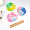 6 PCS Premium Velvet Macaron Theme Gradient Hair Scrunchies Tie Bobbles Girl's Tie Dye Rainbow Hair Bands Scrunchy Hair Tie Ropes Cream Color Hair Elastic Bands (6 PCS Rainbow)