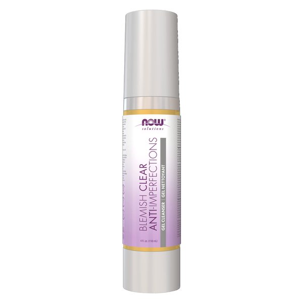 NOW Solutions, Blemish Clear Gel Cleanser, Gentle Deep Cleansing, Cleans Pores, Purify, 4-Ounce