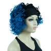 Lydell 12" Super Curly Wigs Ombre Black Blue Hair Synthetic Headband Wigs (1+T4330)
