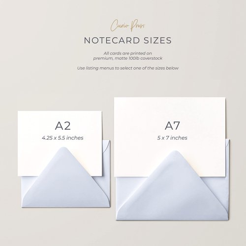 Personalized Professional Name Flat Cards, 4.25 x 5.5 or 5x7 Notecards with Envelopes, Note Cards for Men Business Cards, Simplicity Flat