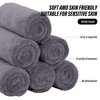 MOONQUEEN 6 Pack Premium Hand Towels - Quick Drying - Microfiber Coral Velvet Highly Absorbent Towels - Multipurpose Use as Hotel, Bathroom, Shower, Spa, Hand Towel 16 x 28 inches (Gray)