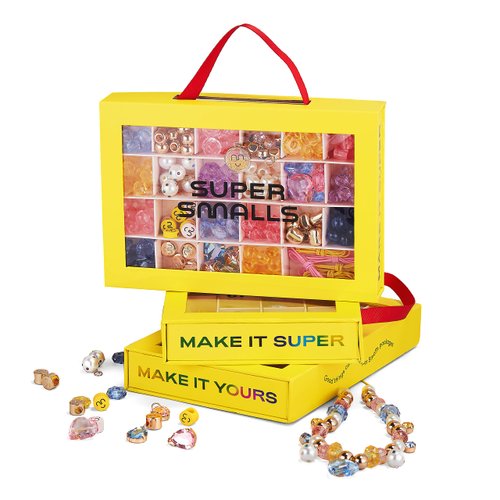 Super Smalls Make It Super DIY Bead Kit for Kids | Colorful Beads & Charms for Jewelry Making, Crafting Parties & Personalized Gifts | Ages 4+