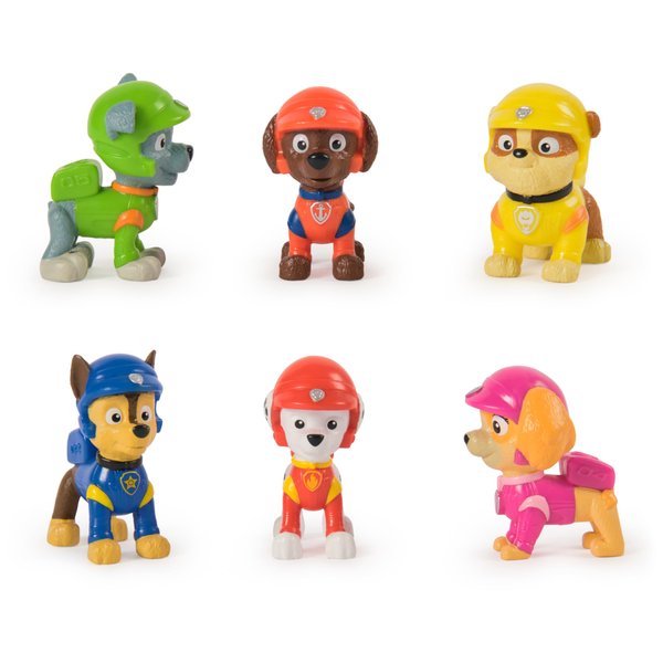 Paw Patrol: Rescue Wheels, 6-Piece Pup Squad Action Figure Gift Set, Kids Toys for Boys & Girls Ages 3 and Up