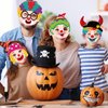 ZEELONA 24 Pcs Circus Crafts for Kids Color Your Own Clown Masks DIY Coloring Circus Arts and Crafts for Circus Party Supplies Birthday Carnival Cosplay Dress Up