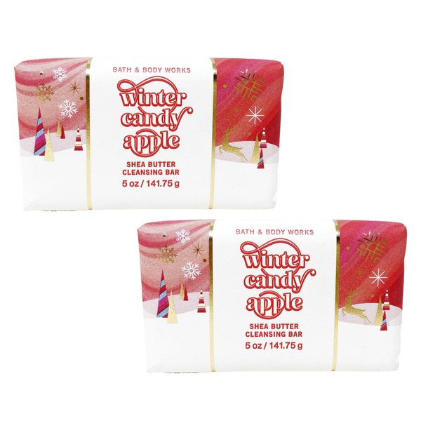 Bath & Body Works Winter Candy Apple - 2 Pack Of Cleansing Bar
