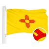 G128 Combo Pack: American USA Flag 2.5x4 Ft & New Mexico NM State Flag 2.5x4 Ft | Both ToughWeave Series Embroidered Polyester, Embroidered Design, Indoor/Outdoor, Brass Grommets
