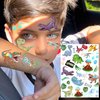 91+ PCS Glitter Iridescent Dinosaur Temporary Tattoos For Kids Boys Girls Teens, Flash Metallic Dinosaur Tattoo Stickers, T-Rex Dino Birthday Gifts Party Favor Supplies Decoration Goodie Bags Stuffers