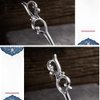 Rabithenn S925 Silver Hairpin Hair Fork Stick Chinese Style Hair Sticks Wooden Hair Chopsticks Retro with Wooden Handmade Hair Clip Hair Accessories for Women Girls Long Hair (tender shoot)