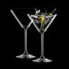 JoyJolt Olivia Crystal Martini Glasses - Premium Glassware Set Made in Europe - 9.2 oz Tall Martini Glasses - Elegant Cocktail Glasses - Set of 2 Martini Glass for Drinks such as Martini or Manhattan