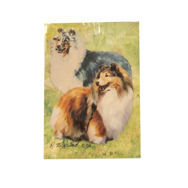 Best Friends Playing Cards, by Ruth Maystead - Shetland Sheepdogs